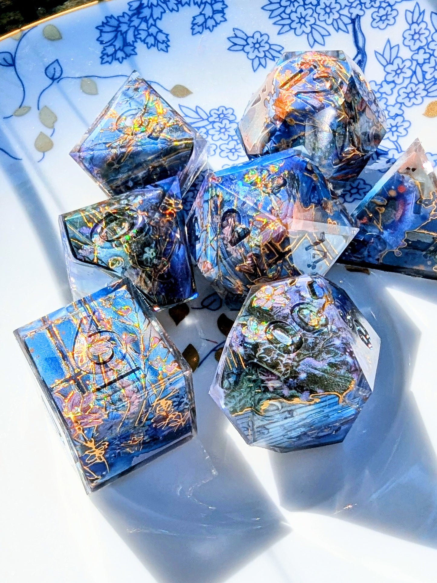 Winter Flower Window Washi Tape Dice Set