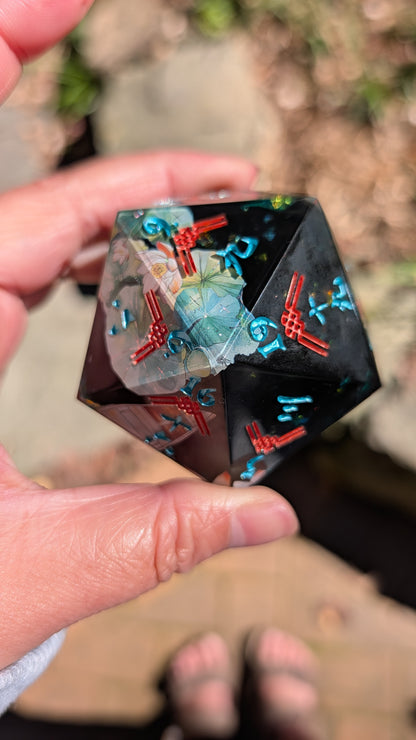 Dark Koi Pond Magic 55mm Kanji Chonk D20