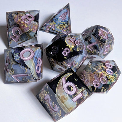 Fountain Rose Washi Tape Dice Set (Moonlight Series)