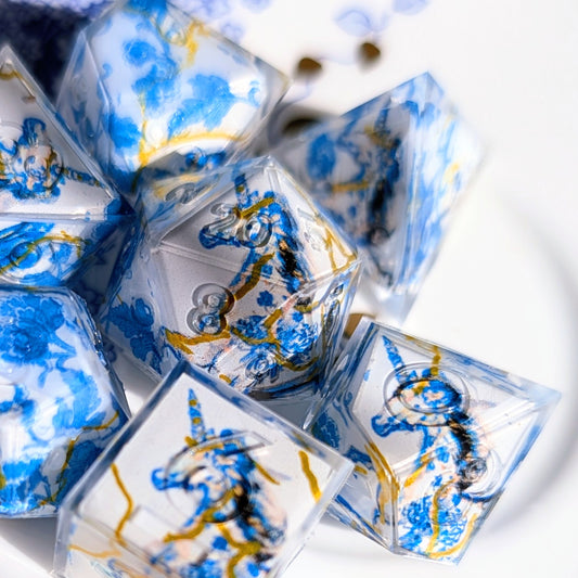 Kintsugi Qing Hua Unicorn Washi Tape Dice Set (Copy)