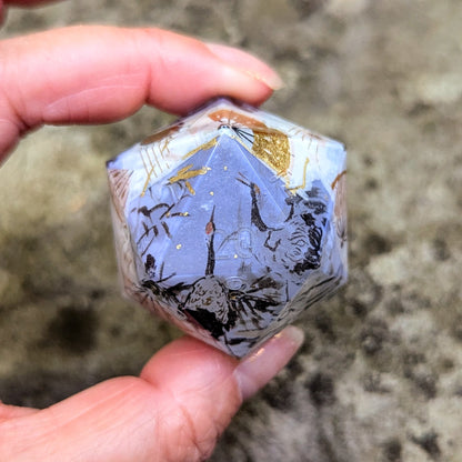 Imperfect D20 Single Chonk Crane in Flight Snow Washi Tape