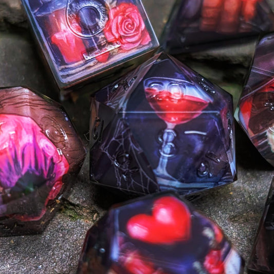 Vampire Library Semi-Clear Tape 7pc Dice