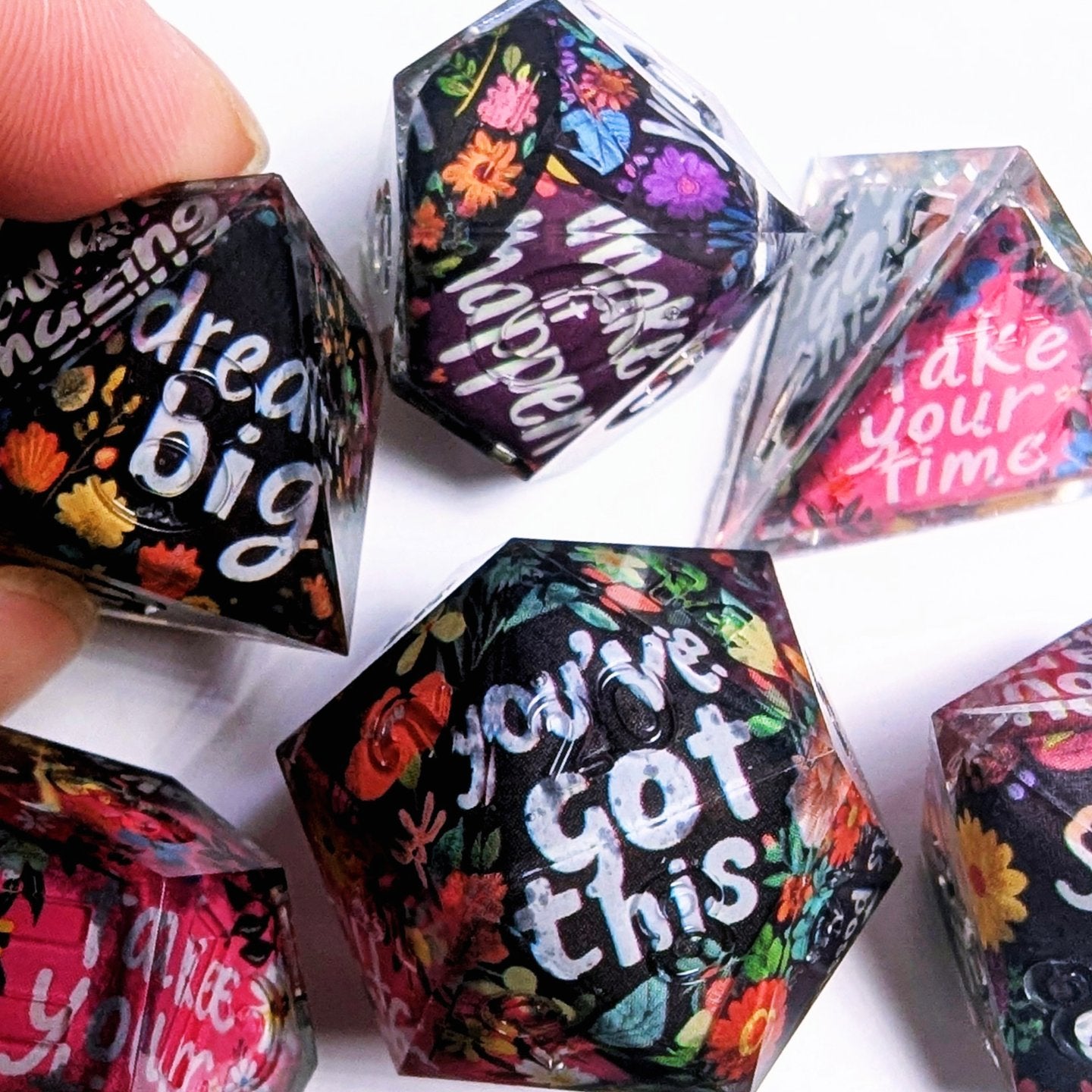 Postive Affirmation Washi Tape Dice Set