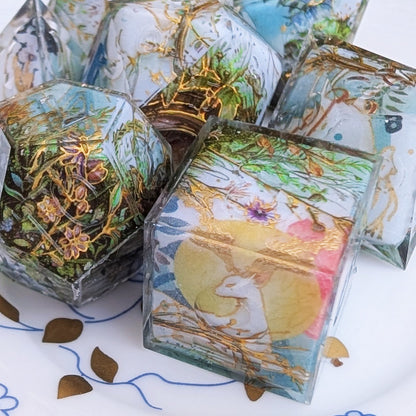 Moonlight Deer Elevated Foil Washi Tape Dice Set
