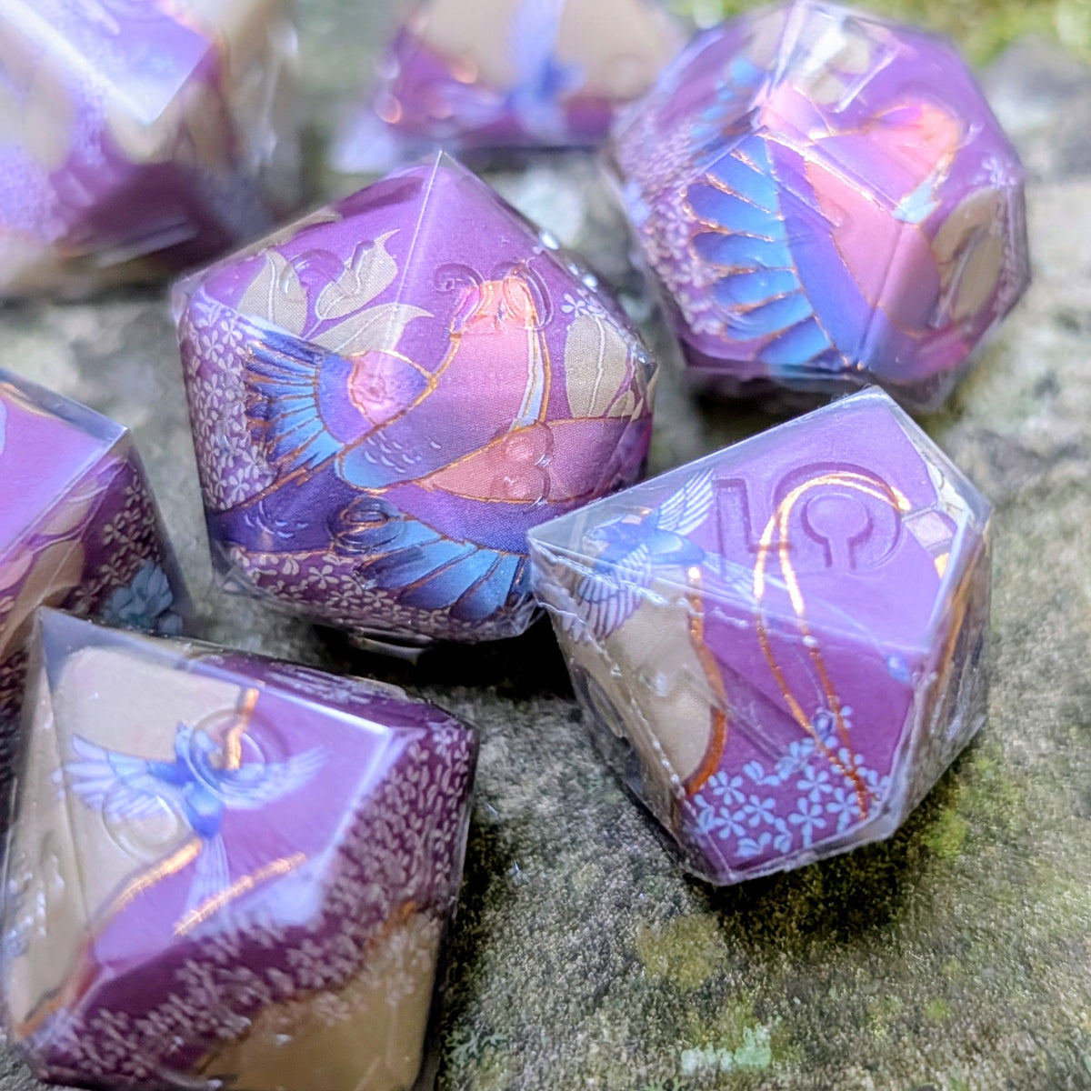 Murasaki Mirror 7pc Dice Set
