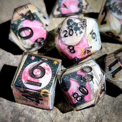 Moon Phase and Tide Washi Tape 7pc Dice Set