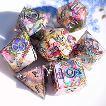 Stained Glass Morning Glory Washi Tape Dice Set