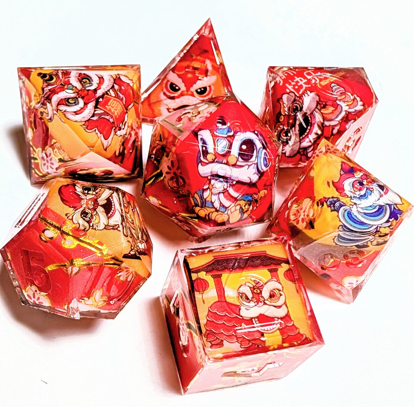 Lion Dance Washi Tape Dice Set