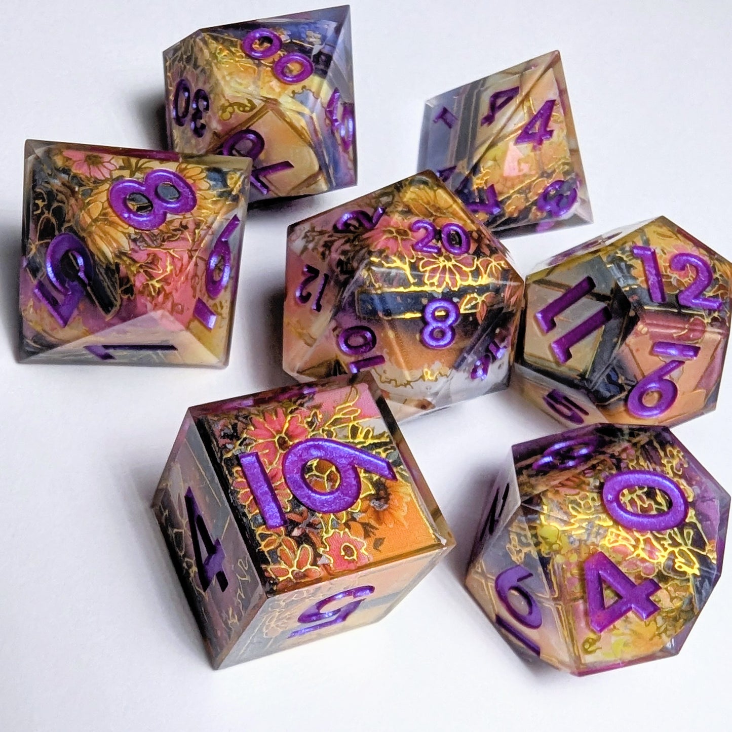Sunset Flower Field Washi Tape Dice Set