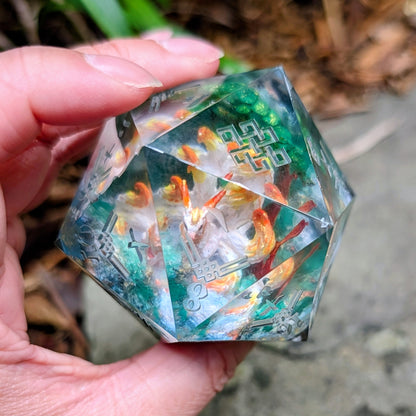 Nine Tailed Fox Kitsune Diorama Kanji 55mm Chonk