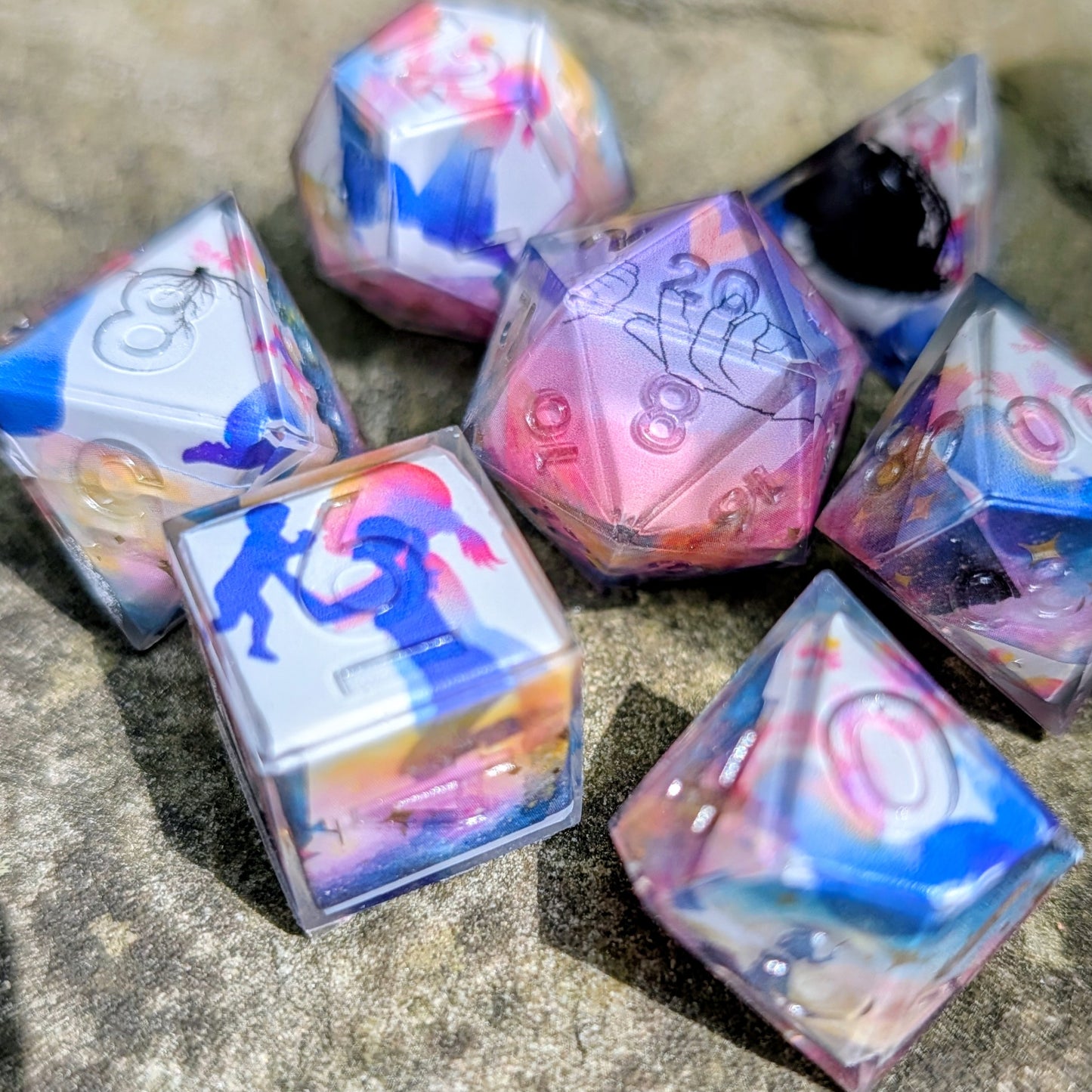 Healing of Past Washi Tape 7pc Dice Set