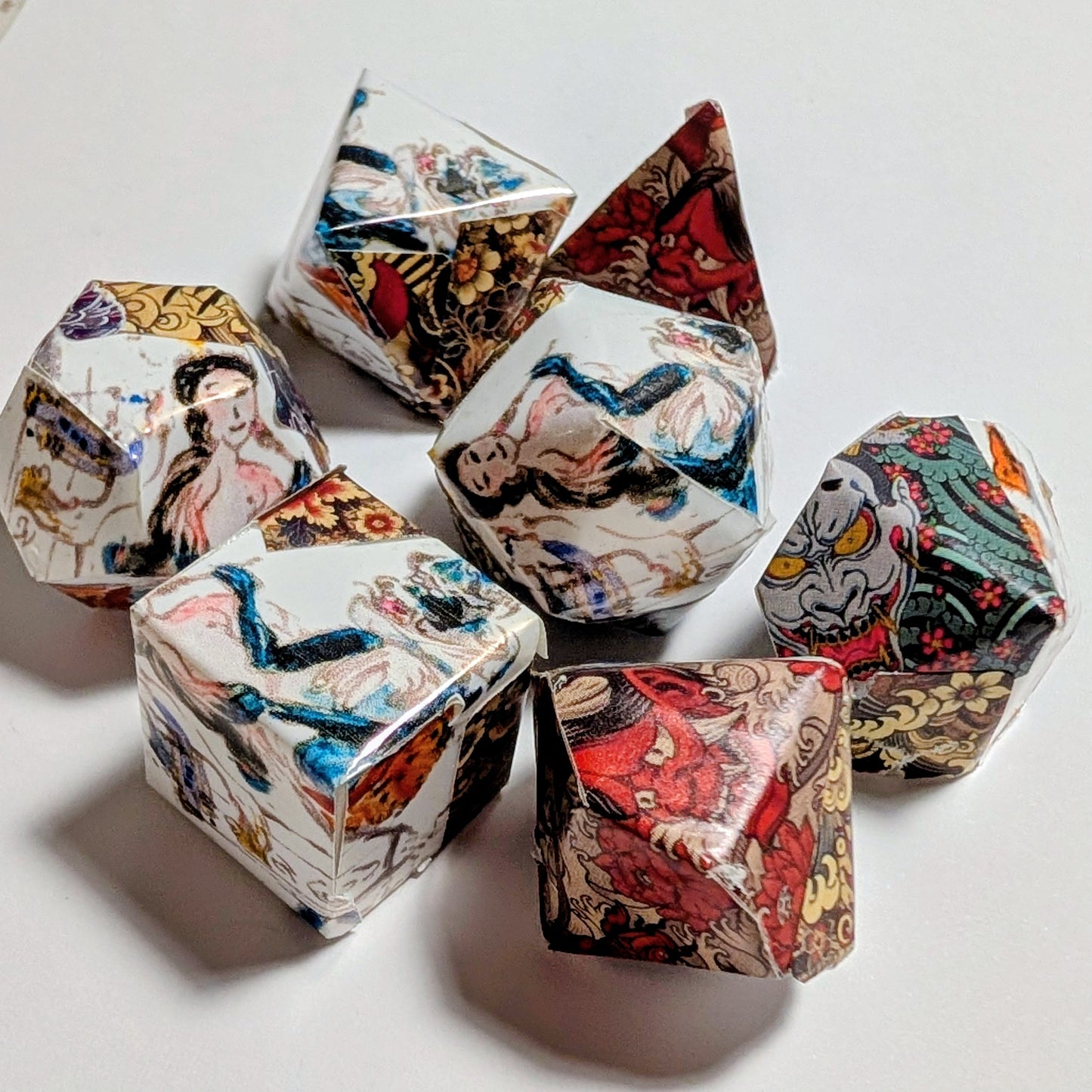 Hua Pi Painted Skin Ghoul Washi Tape Dice Set