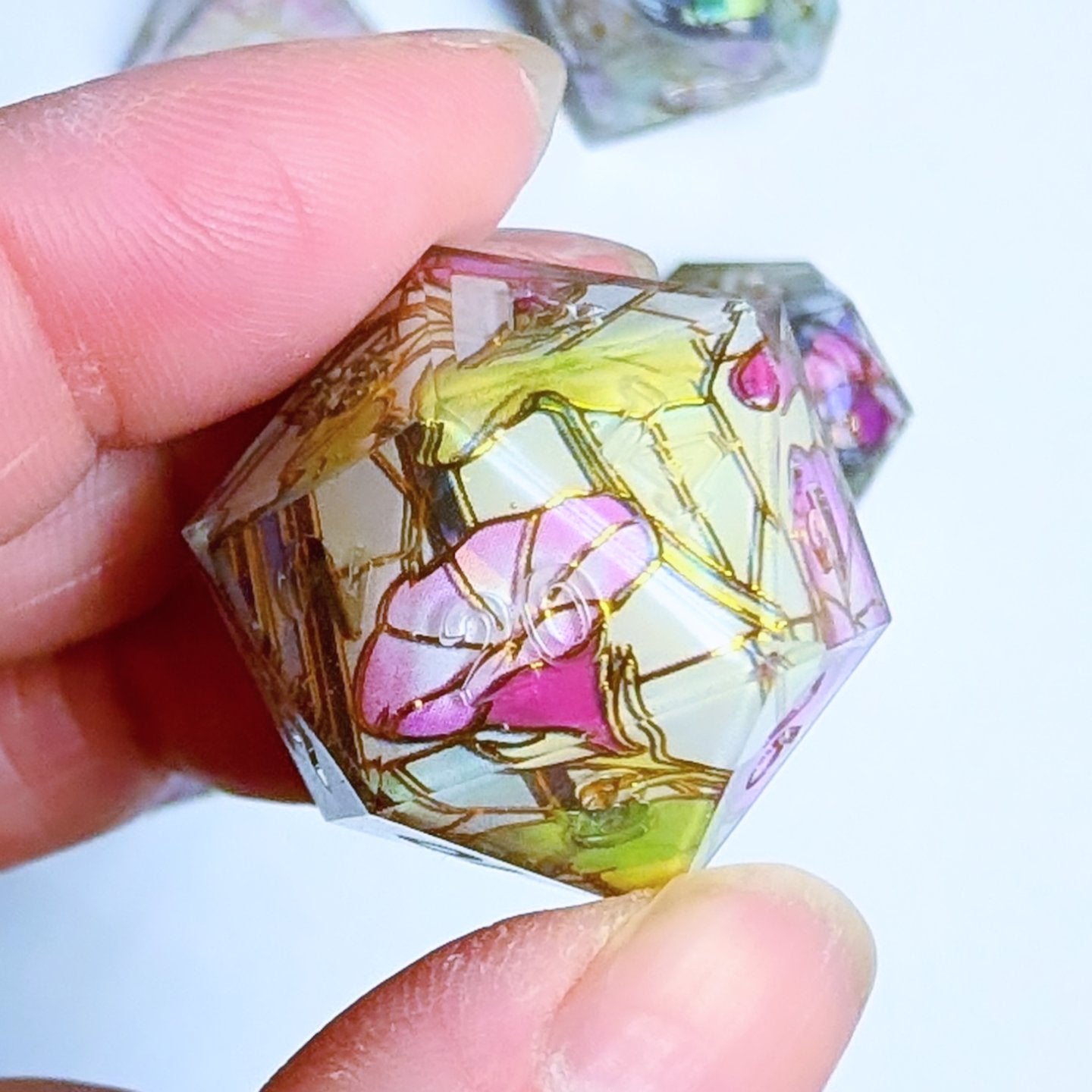 Stained Glass Morning Glory Washi Tape Dice Set