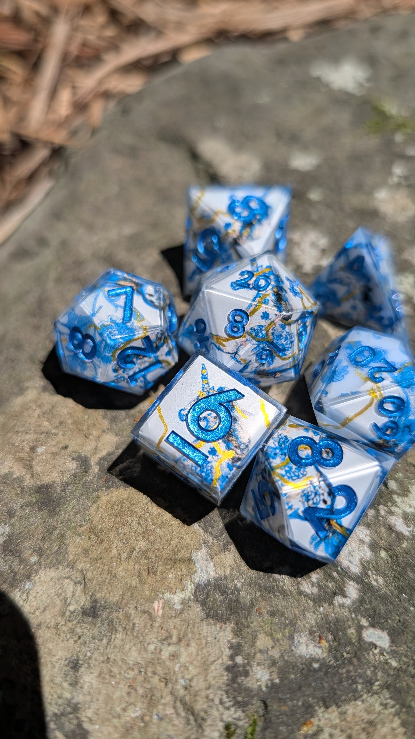 Kintsugi Qing Hua Unicorn Washi Tape Dice Set
