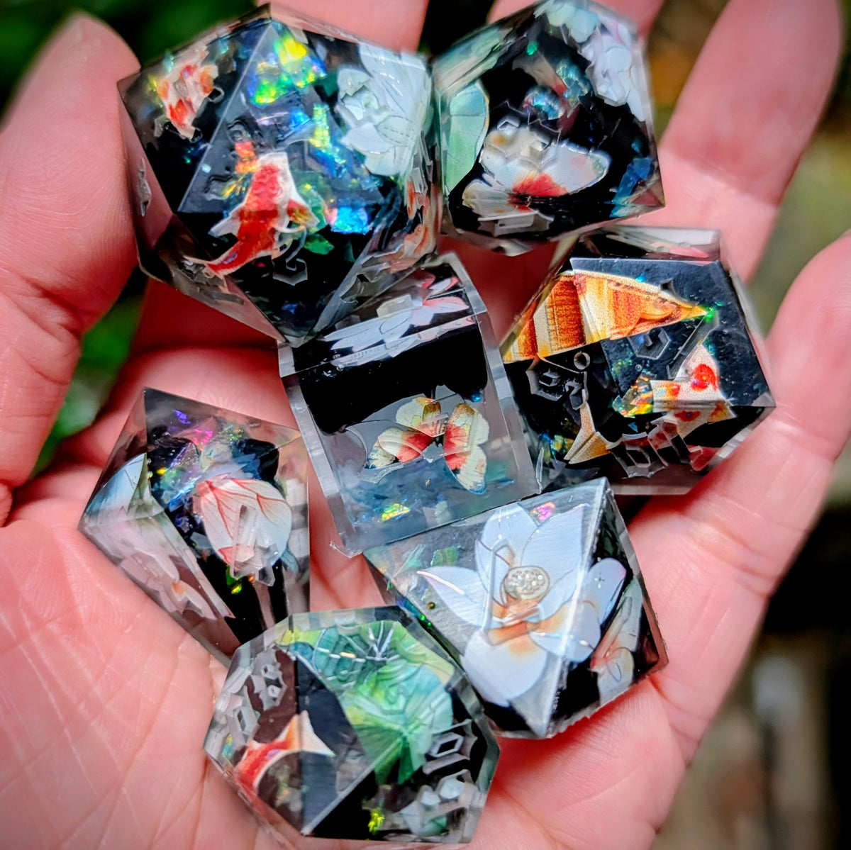 Dark Koi Pond Magic Alt 7pc Dice Set