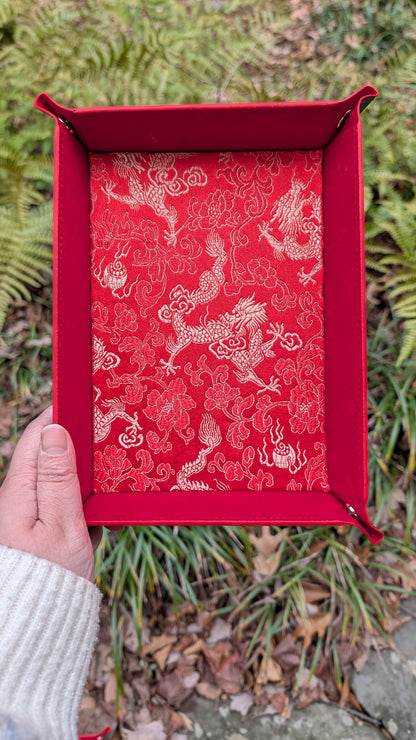 Velvet Red Dragon Dice Tray