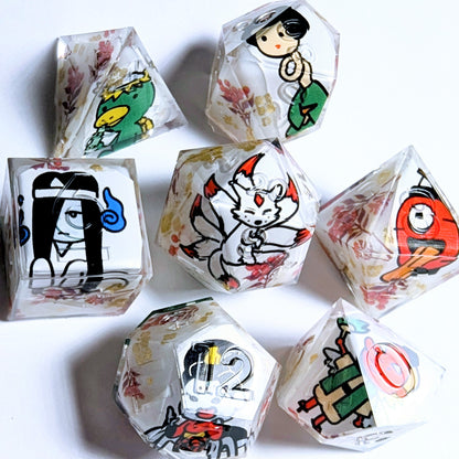 Yokai Assembly Washi Tape Dice Set