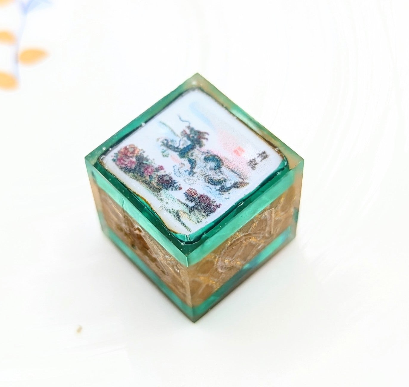 Single D6 Chinese Dragon Golden Washi Tape