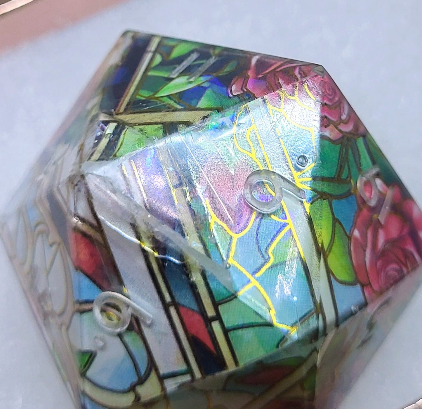Flawed 35mm Chonk Stained Glass Rose (folded tape)