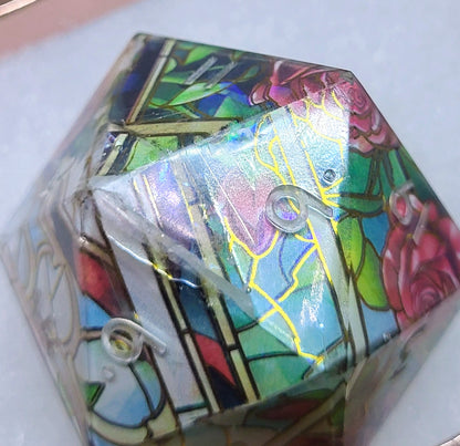 Flawed 35mm Chonk Stained Glass Rose (folded tape)