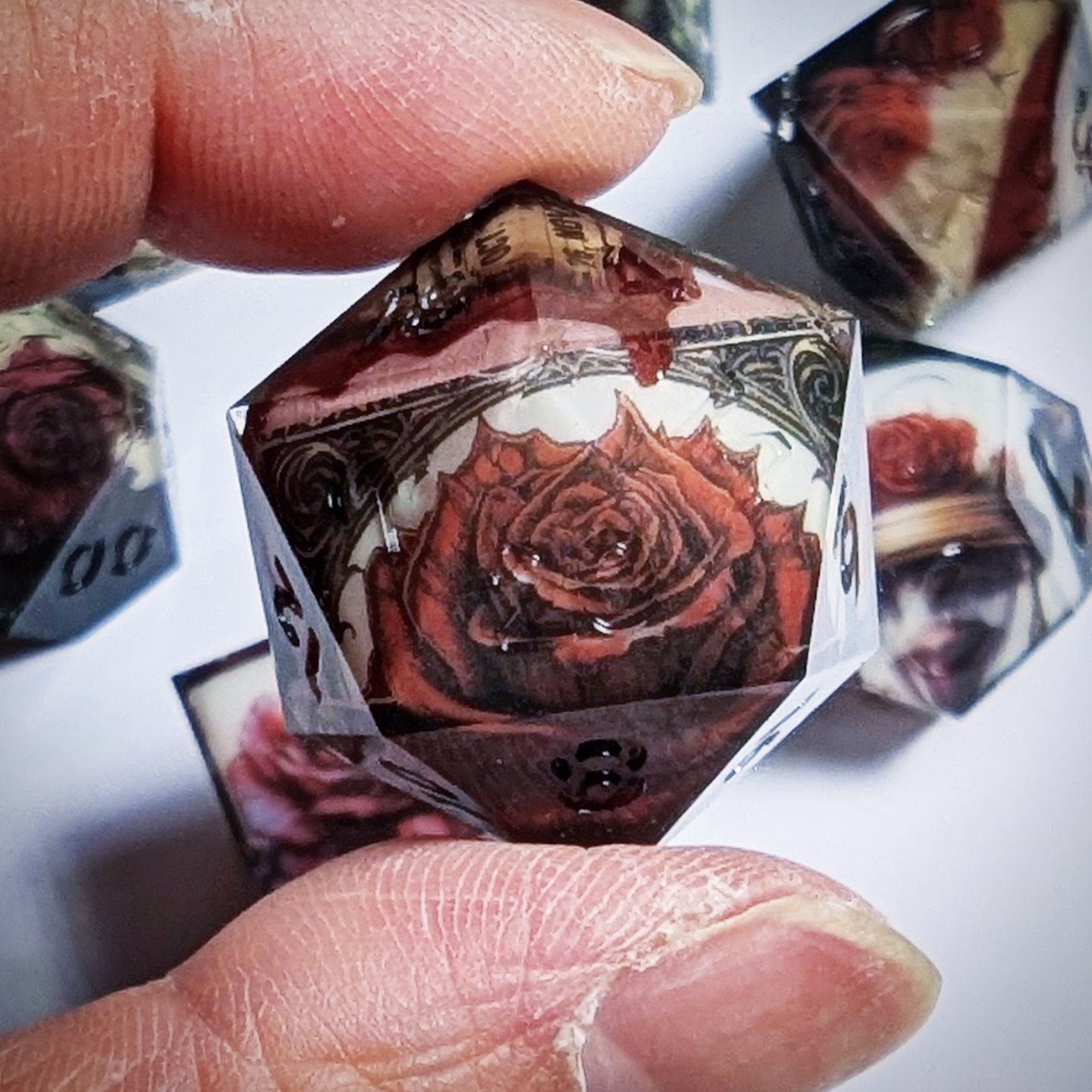 Gothic Rose Washi Tape Dice Set