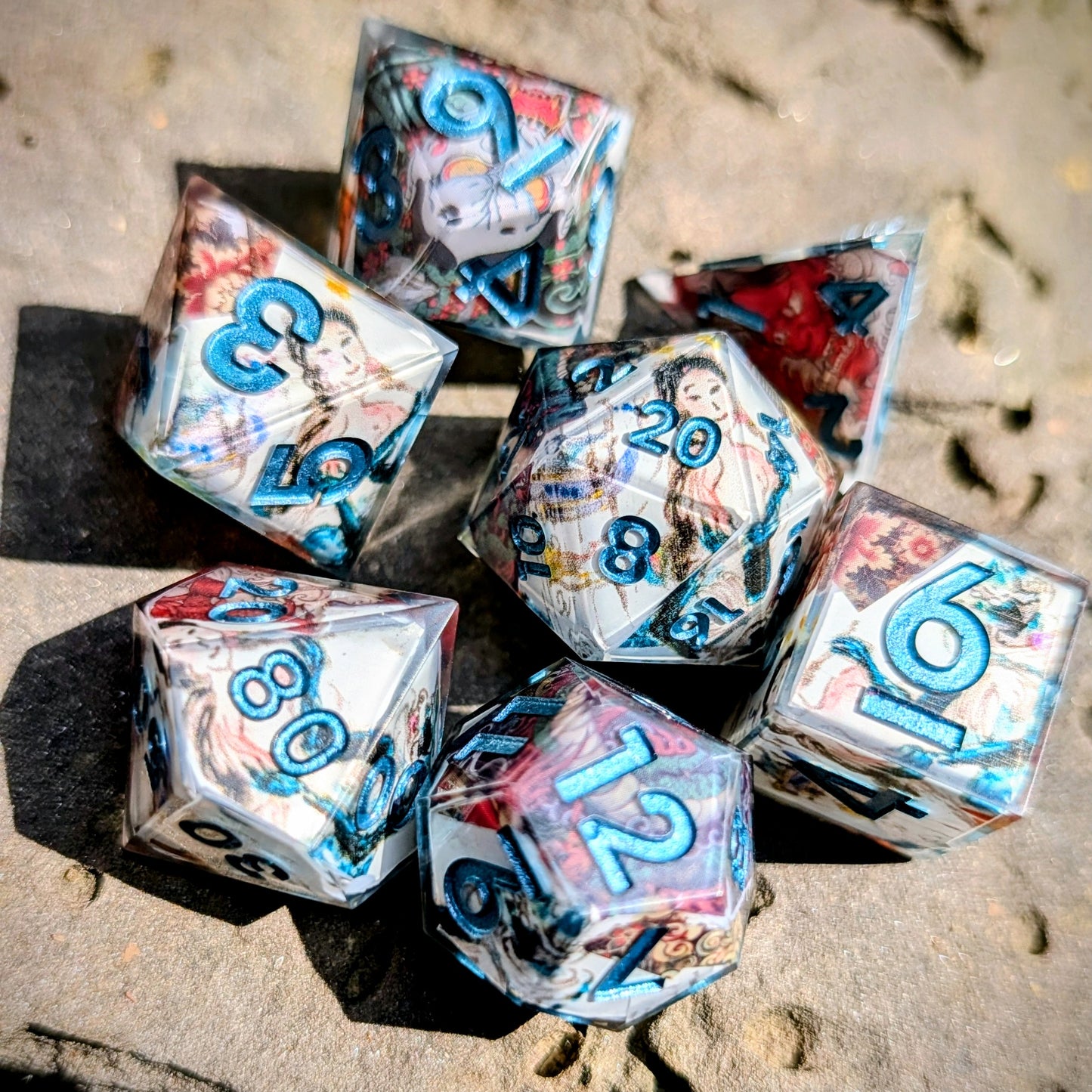 Hua Pi Painted Skin Ghoul Washi Tape Dice Set