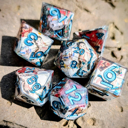 Hua Pi Painted Skin Ghoul Washi Tape Dice Set
