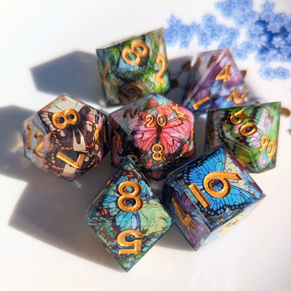 Stained Glass Butterfly Washi Tape Dice Set