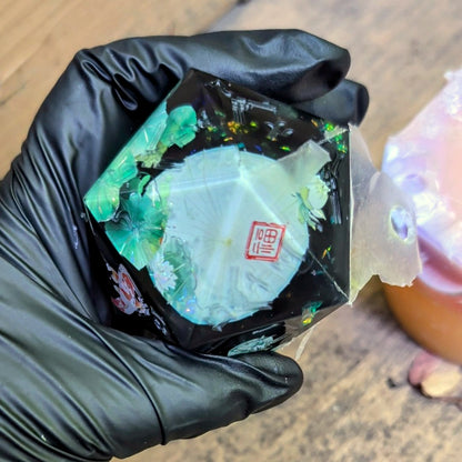 Dark Koi Pond Magic 55mm Kanji Chonk D20