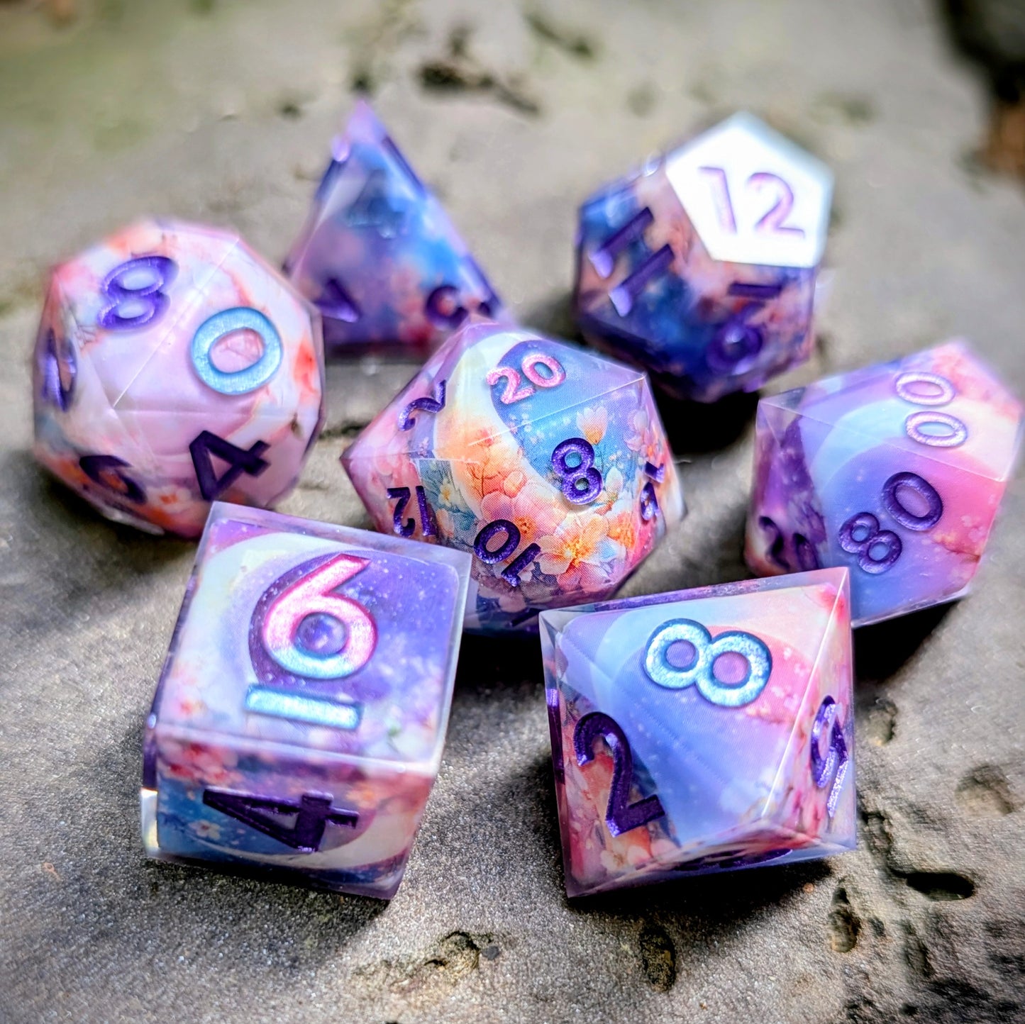 Pastel Jupiter Moon Washi Tape Dice Set