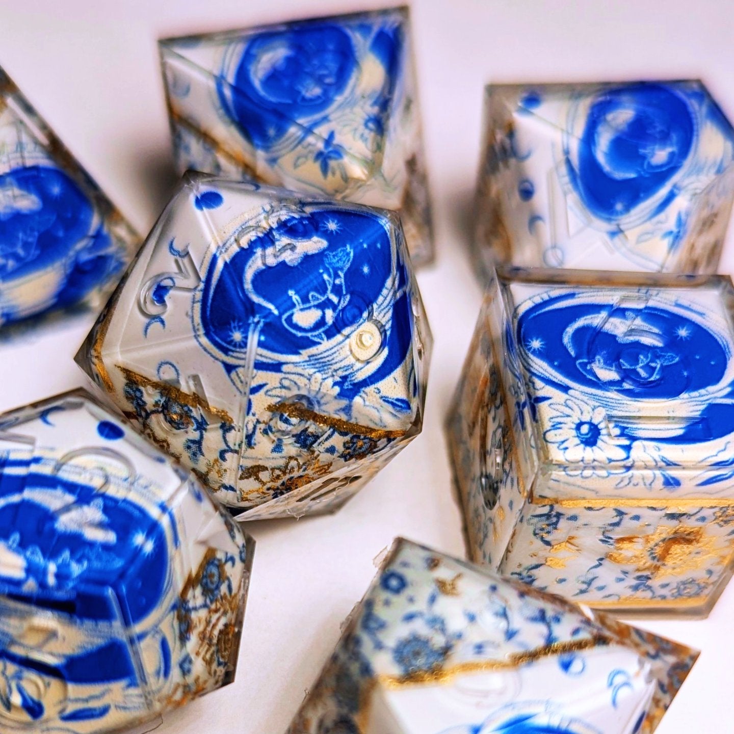 Qing Hua Teacup Koi Washi Tape Dice Set
