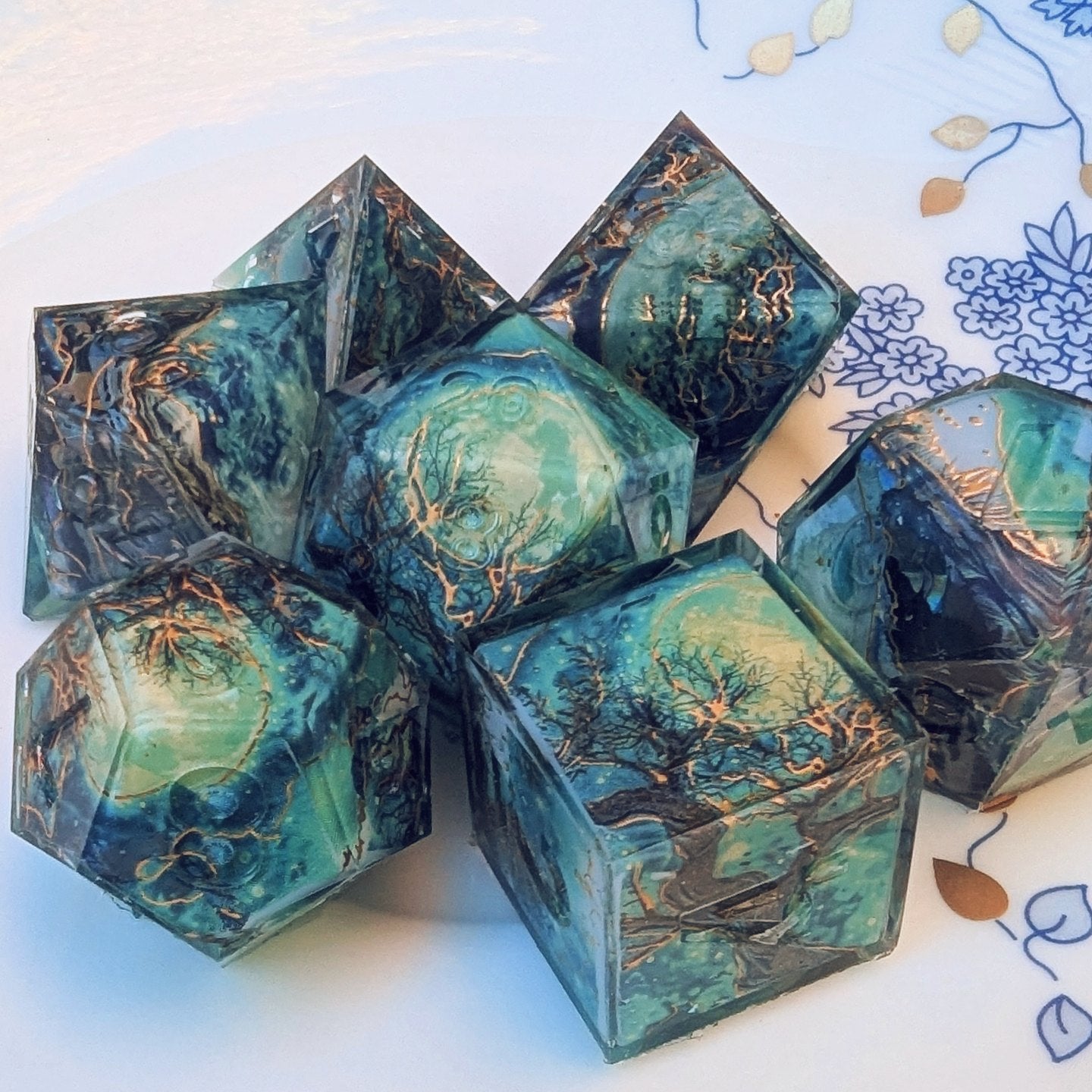 Moonlight Hollow Forest Washi Tape Dice Set