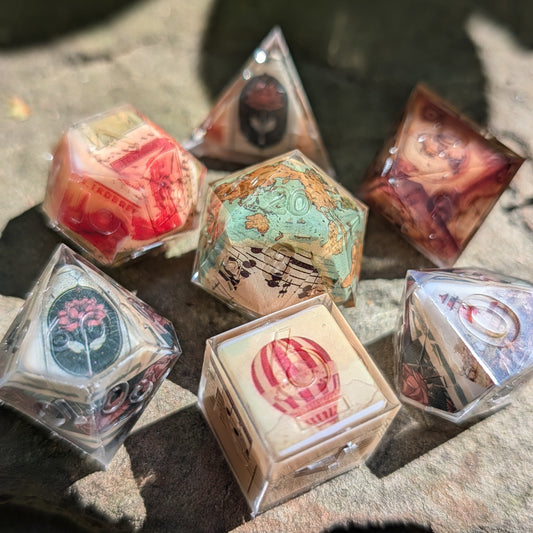 Retro World Washi Tape Dice Set