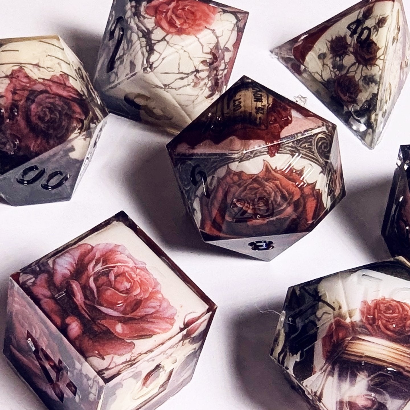 Gothic Rose Washi Tape Dice Set