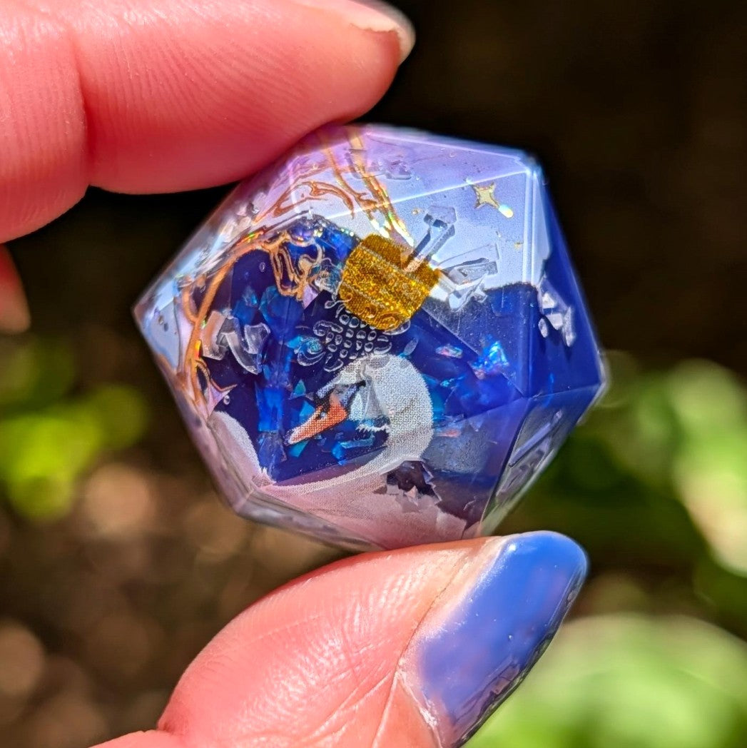 Swan Lake in Space Alt Shaped 7pc Dice Set