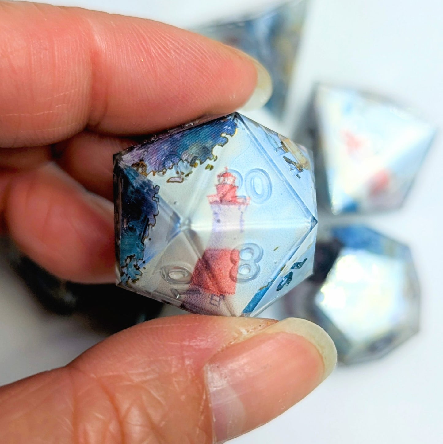 Lighthouse Shimmer Washi Tape Dice Set