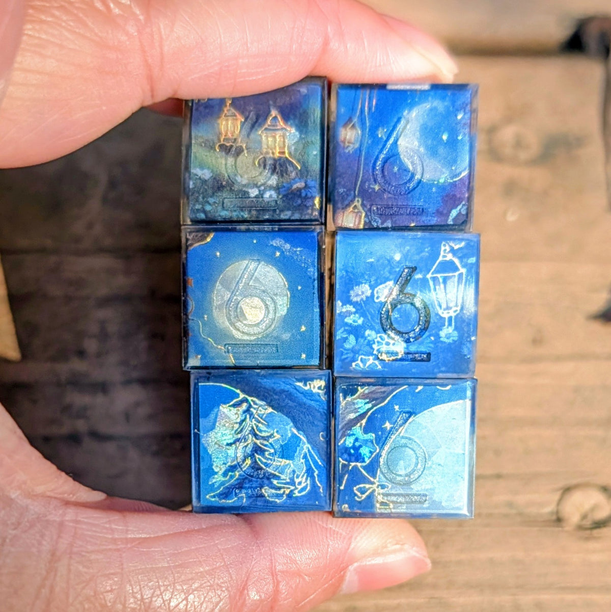 Moonlight Flower 6D6s Dice Set