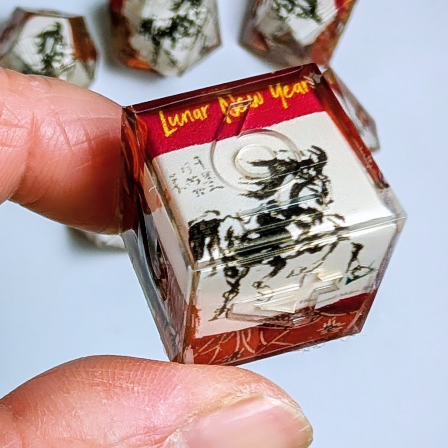 Brush Ink Horse Washi Tape Dice Set