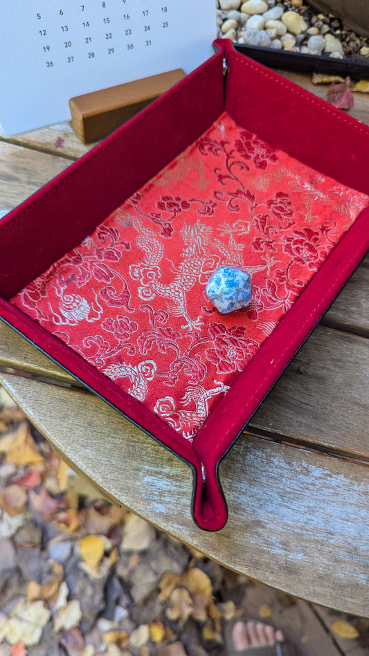 Velvet Red Dragon Dice Tray