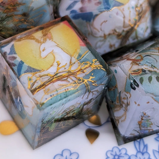 Moonlight Deer Elevated Foil Washi Tape Dice Set