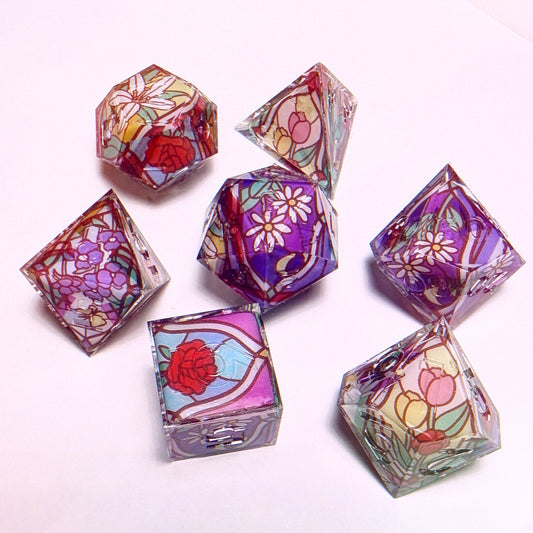 Stained Glass Washi Tape Dice 7pc Set