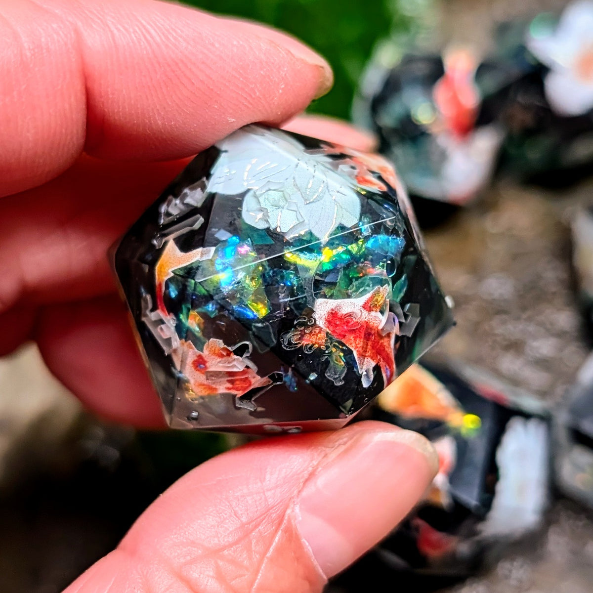 Dark Koi Pond Magic Alt 7pc Dice Set