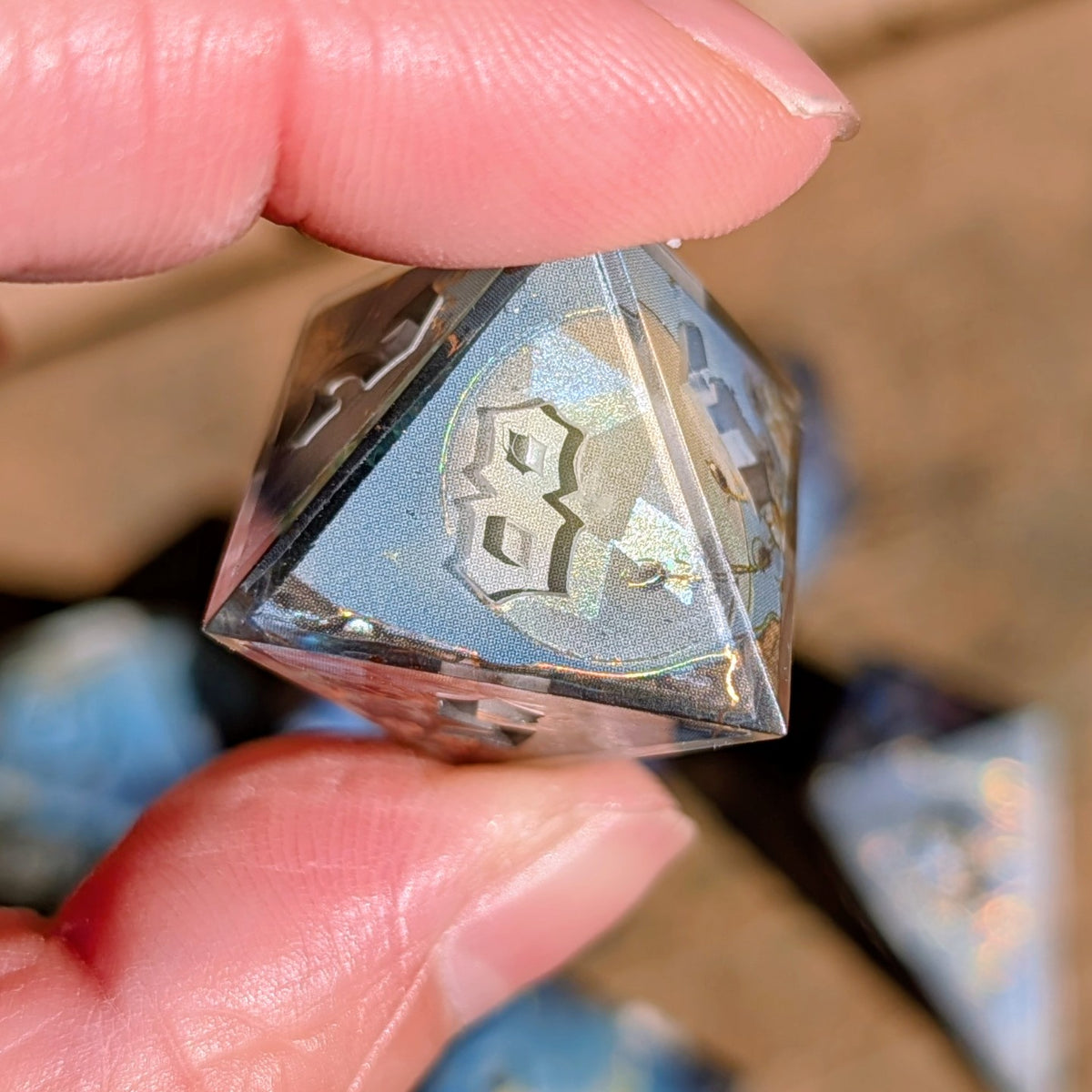 Moonlight Flower Alt Shaped 7pc Dice