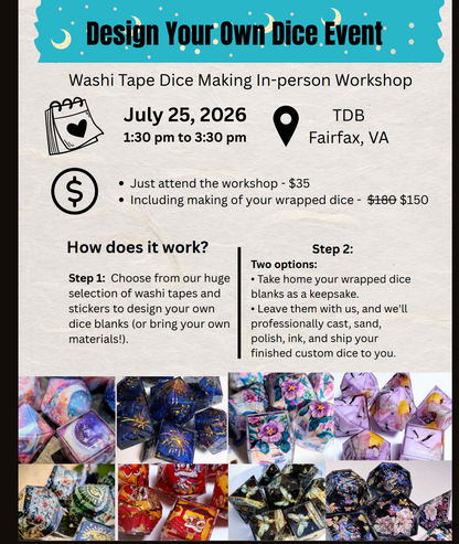 Make Your Own Custom Dice – In-Person Workshop