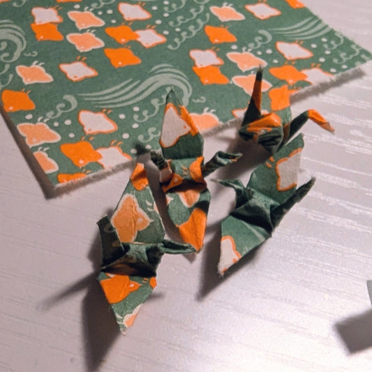 Pre-Order Origami Crane Orange Birds Dice Set
