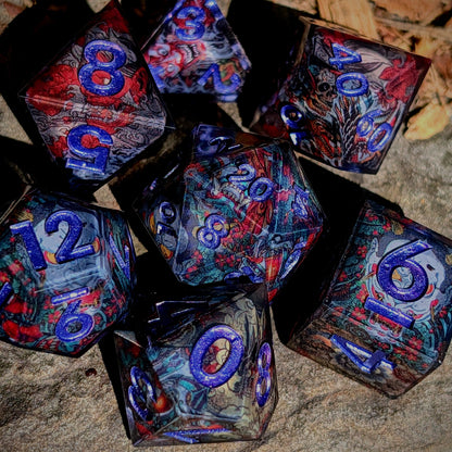 Dark Oni and Dragon Washi Tape Dice Set