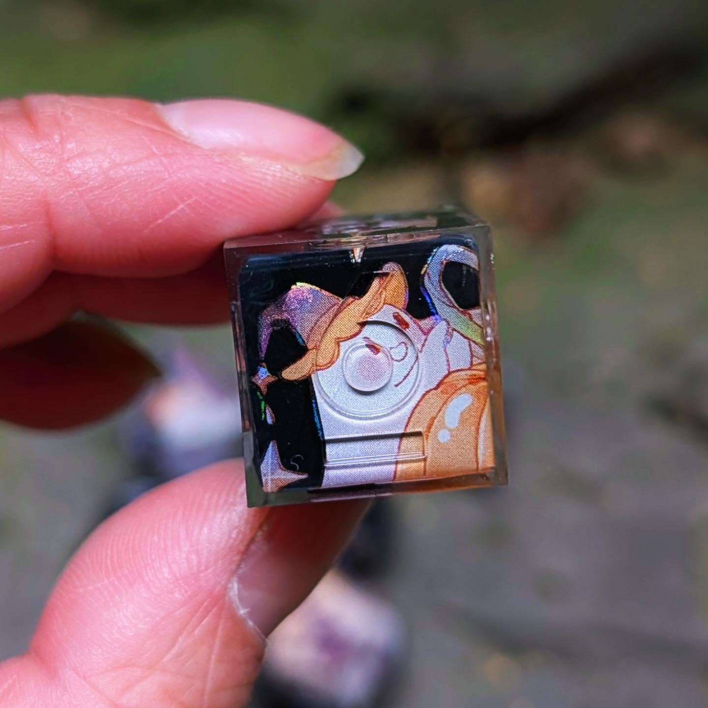 Cute Halloween Ghost Clear Tape 7pc Dice Set