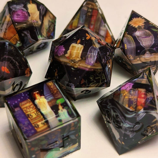 Spell Study Candlelight Washi Tape Dice Set