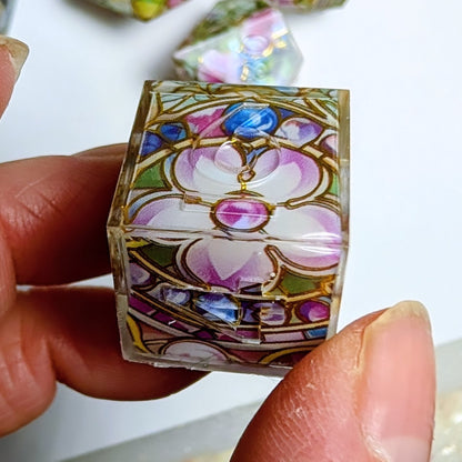 Stained Glass Morning Glory Washi Tape Dice Set