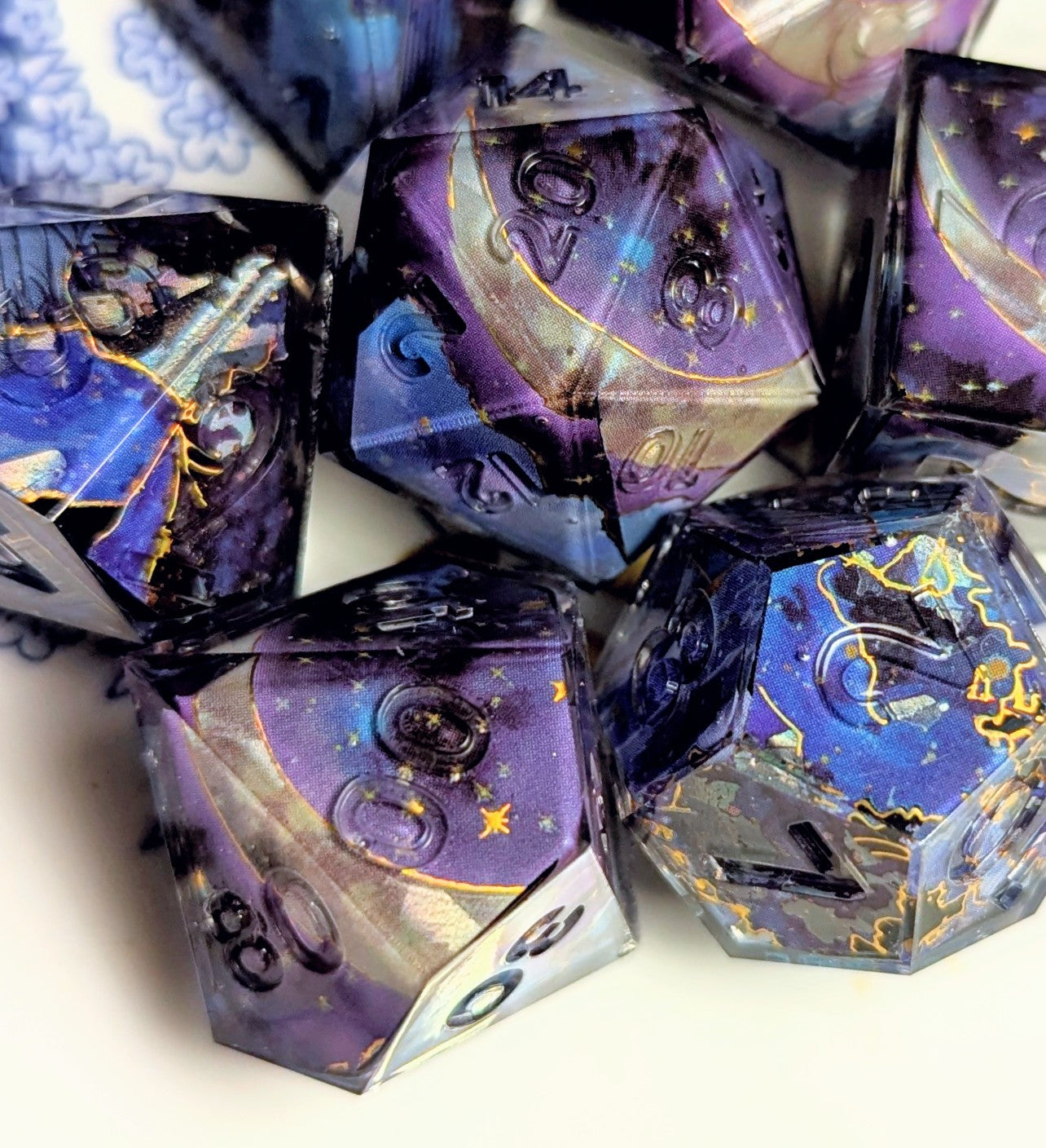 Moonlight Nebula Dream Washi Tape Dice Set